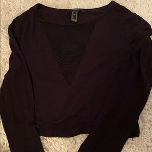cropped black long sleeve